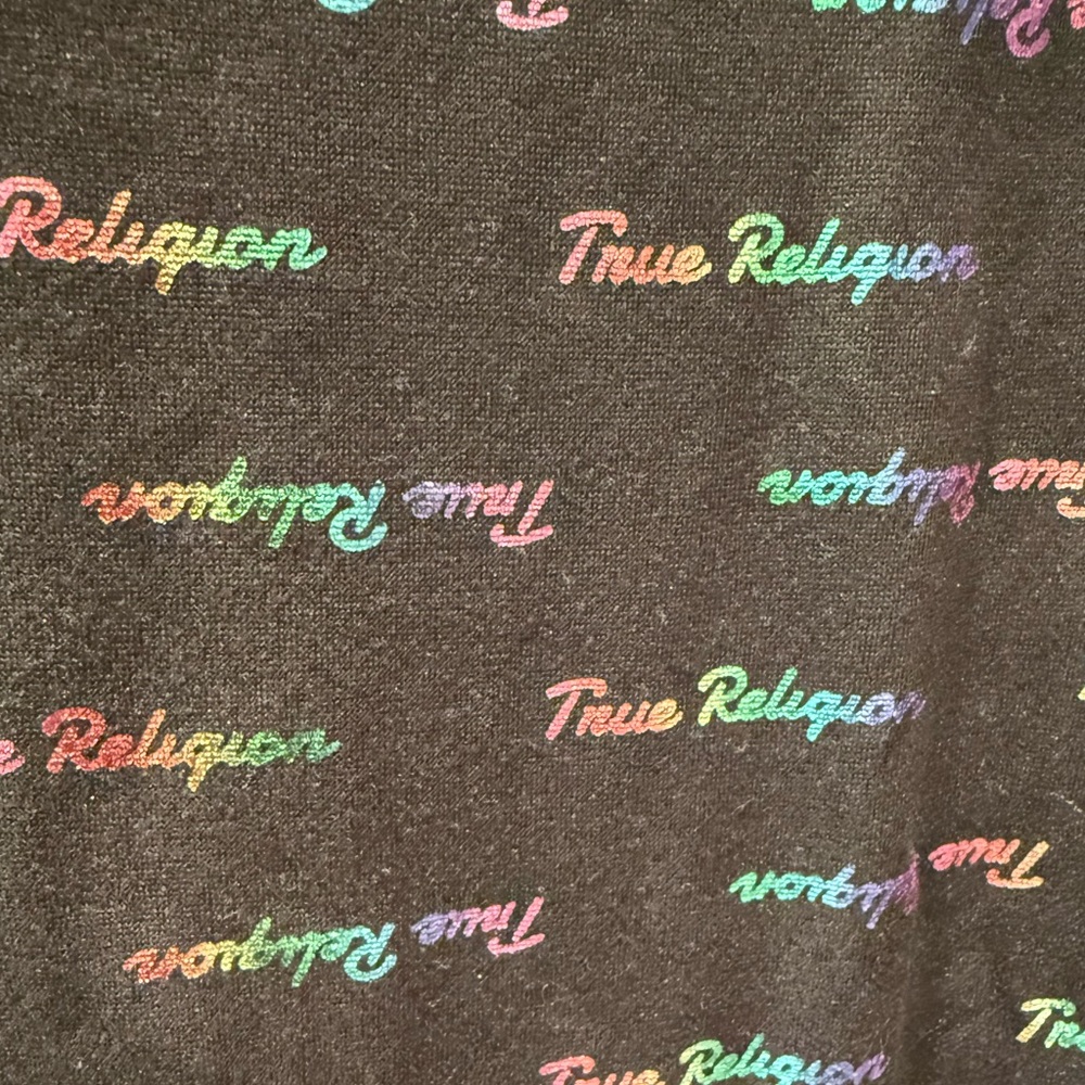 True Religion NWT Black Long Sleeve Brushed Jersey Pajama Jogger Set (0691) - Picture 8 of 13